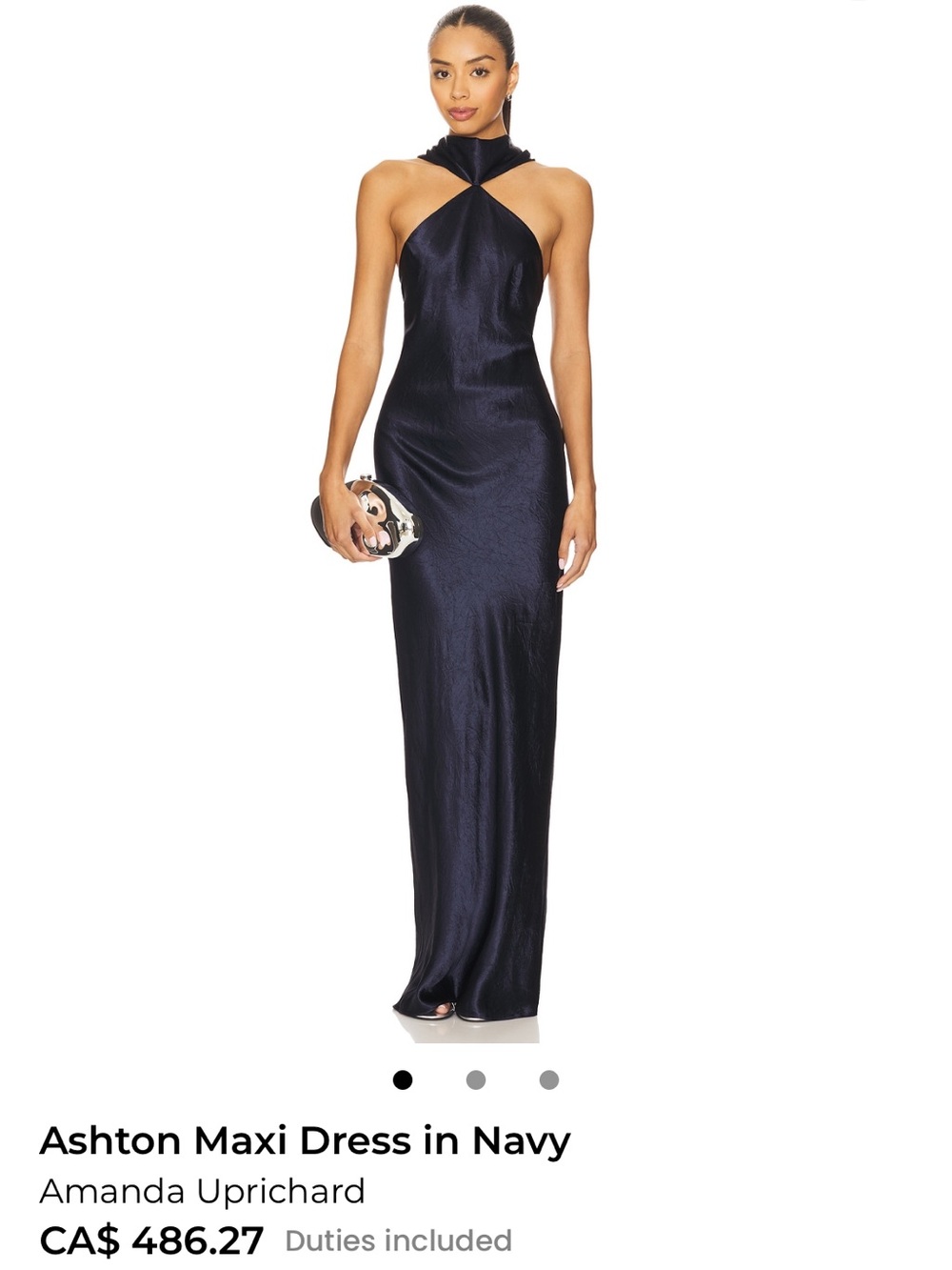 Amanda Uprichard Ashton Maxi Dress in Navy